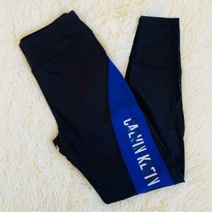 Calvin Klein active leggings in black and blue, high rise, M, NWOT